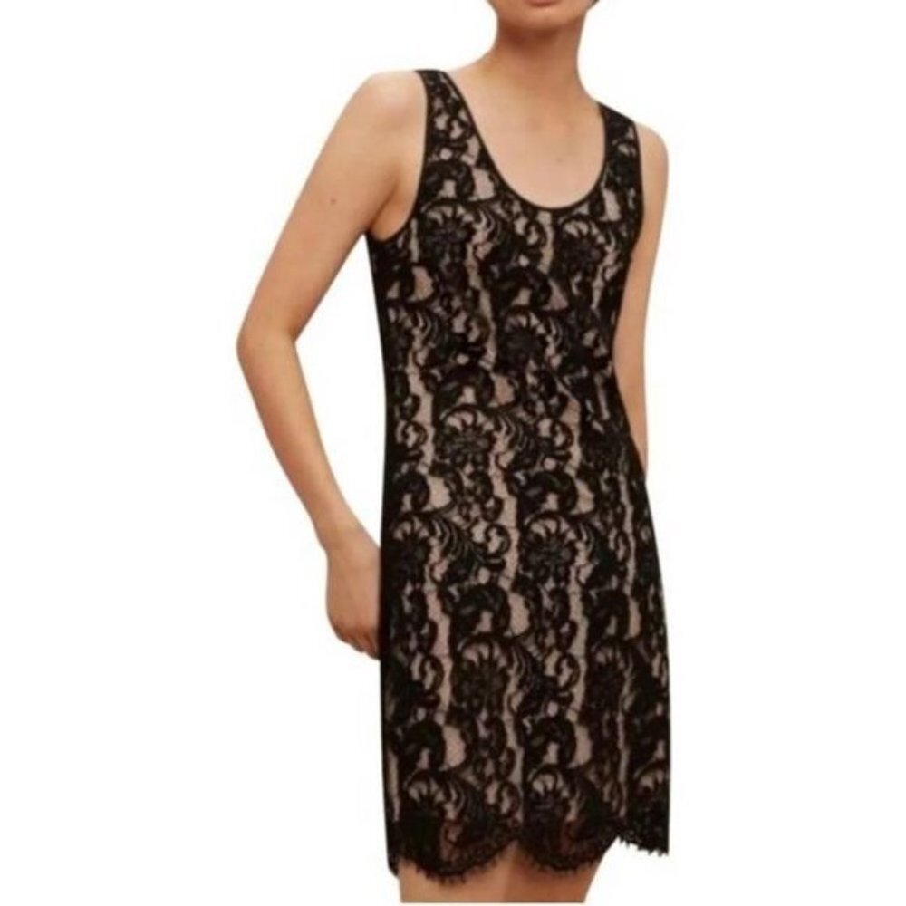Aritzia Wilfred Black Lace Sleeveless Mini Sheath  Dress size XXS
